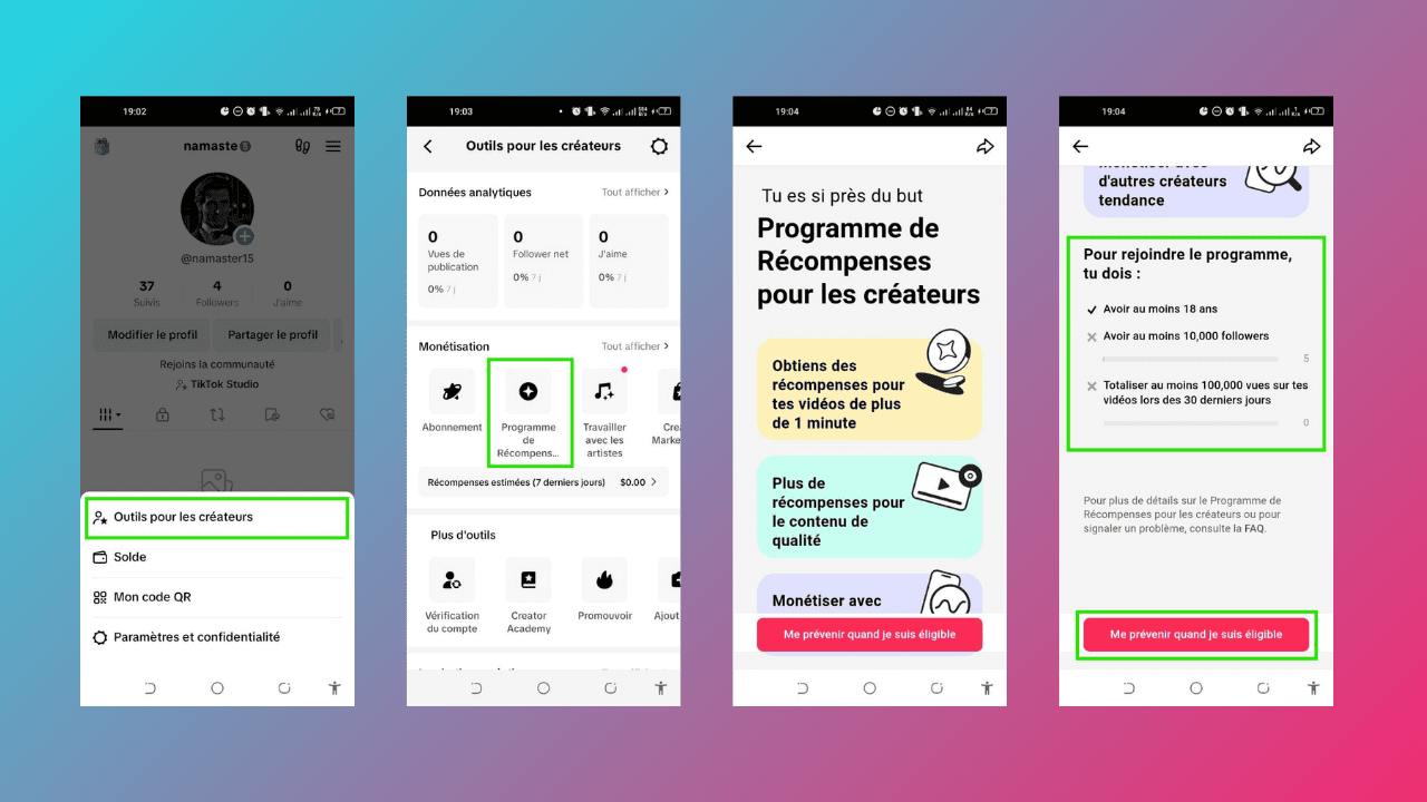 comment créer un compte tiktok monétiser en afrique