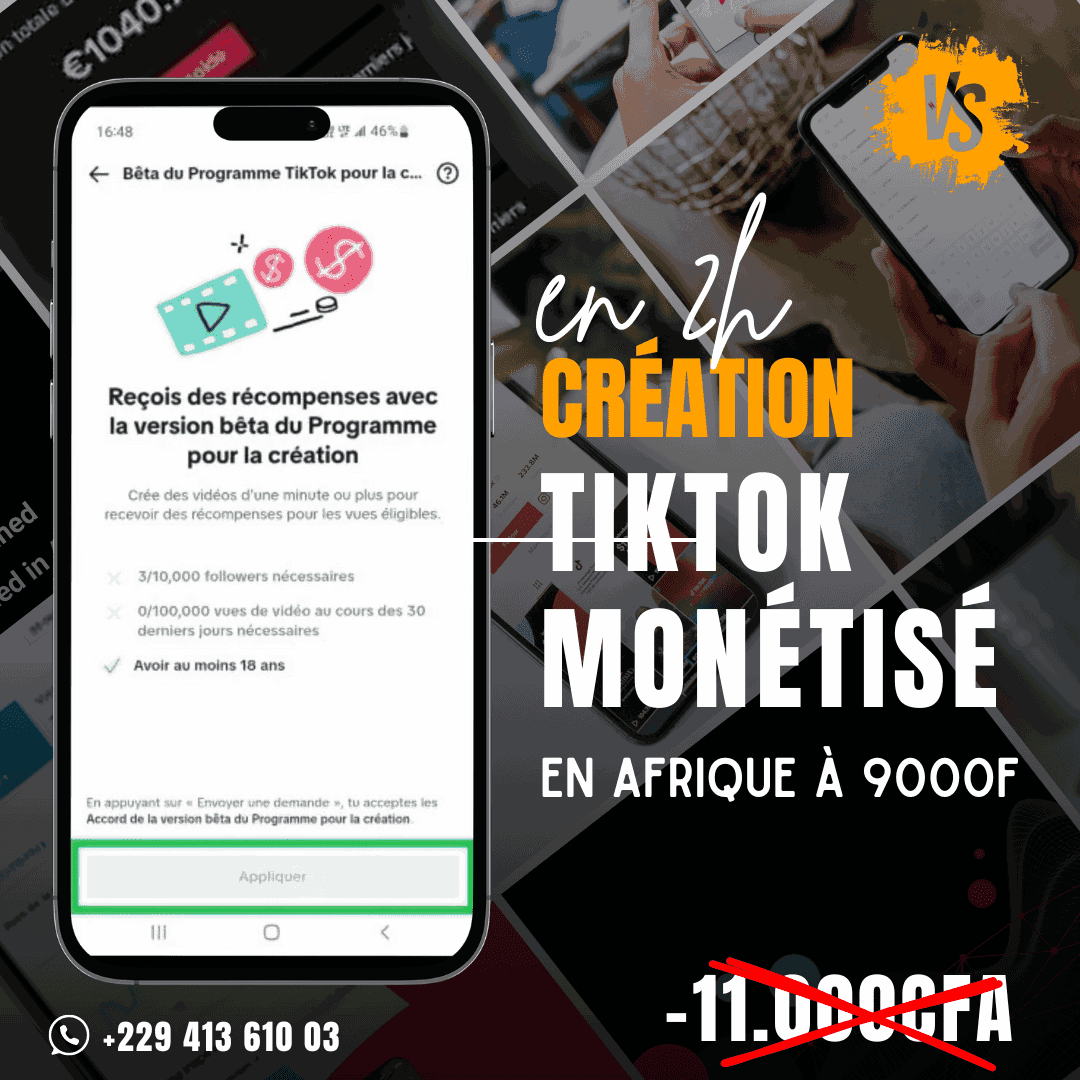 comment créer un compte tiktok monétiser en afrique - Méthode 3