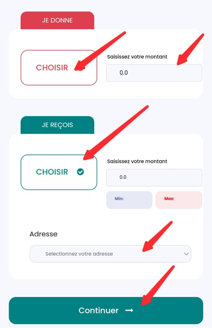 étape pour faire des échanges izichange et perfect money